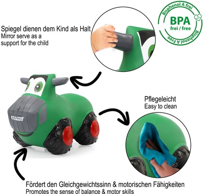 Correpasillos Tractor Fendt Saltarin - Juguete Hinchable con Bomba Incluida