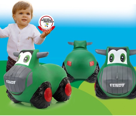 Correpasillos Tractor Fendt Saltarin - Juguete Hinchable con Bomba Incluida