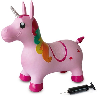 Correpasillos Unicornio Saltarin Colorido con Bomba