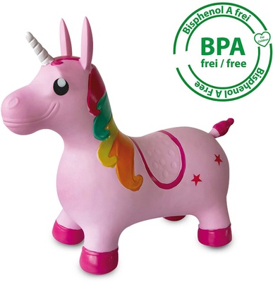 Correpasillos Unicornio Saltarin Colorido con Bomba