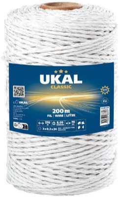 Cordon Conductor Pastor Electrico 200 m Blanco Classic