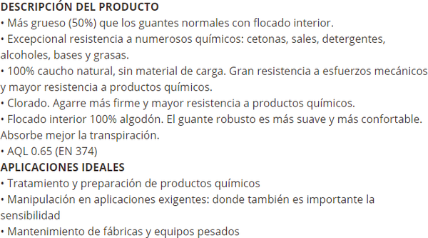 Guante Caucho Natural Ansell Extra 87955