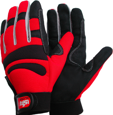 Guante Long Confort Negro-Rojo