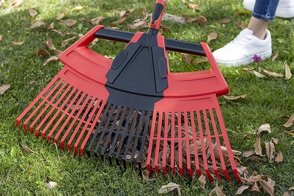 Rastrillo de Jardin 3 en 1 Desmontable 174 cm - Recoge Hojas Ajustable