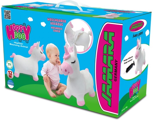 Correpasillos Unicornio Saltarin Peluche con Bomba