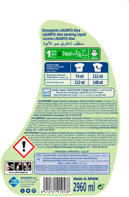 Detergente Lagarto Aloe 40 Lavados