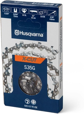 Cadena motosierra Husqvarna X-CUT S35G .325 1,5 mm (.058) 72 eslabones 