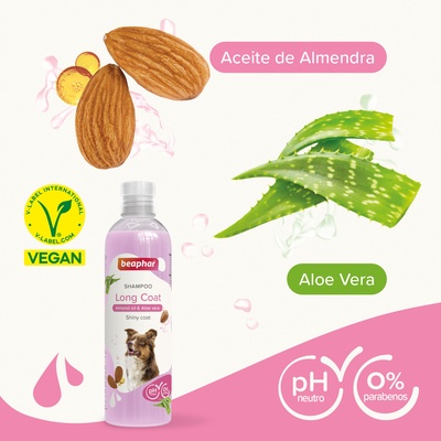 Champu para Perros Pelo Largo Beaphar 250 ml