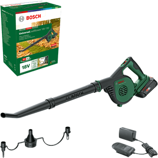 Soplador Bosch Universal Leaf Blower 18V-130 con Bateria 2.5 Ah y Cargador