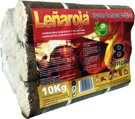 Pack Briquetas de Madera 10 Kg Le�a Roja