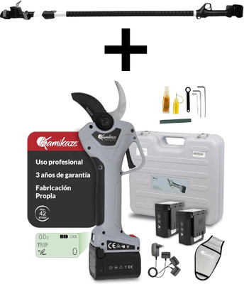 Kit Tijera de Poda Kamikaze KV-420 + Pertiga Telescopica 2,25mt Ligera