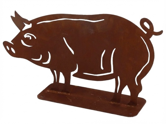 Figura Jardin Cerdo Efecto Oxido