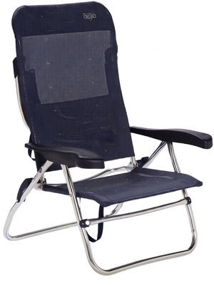Silla de Playa Reclinable Crespo AL/223 Azul Oscuro Silla de Playa Reclinable Crespo AL/223 Azul Oscuro