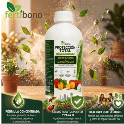 Proteccion Total Jabon Potasico + Aceite de Neem Plantas 1 Litro