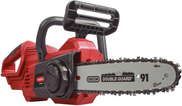Motosierra a batería Ratio R-MS20-B 18 V espada de 25 cm, sin batería ni cargador Motosierra a batería Ratio R-MS20-B 18 V espada de 25 cm, sin batería ni cargador