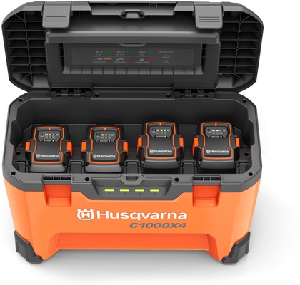 Pack multicargador Husqvarna 40-C1000X4 + 4 bater�as B330X 36 V 9 Ah