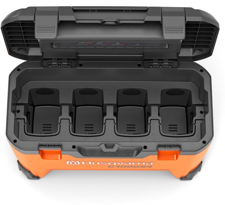 Pack multicargador Husqvarna 40-C1000X4 + 4 bater�as B330X 36 V 9 Ah