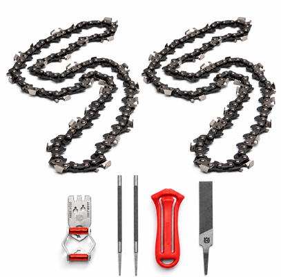 Pack motosierra: 2 cadenas Husqvarna SP33G .325 1,3 mm 64 eslabones + kit de afilado Husqvarna 4,8 mm Pack motosierra: 2 cadenas Husqvarna SP33G .325 1,3 mm 64 eslabones + kit de afilado Husqvarna 4,8 mm