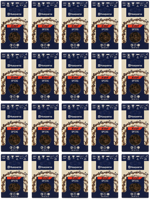 Pack 20 cadenas de motosierra Husqvarna X-CUT SP33G 72 eslabones · .325 · 1,3 mm Pack 20 cadenas de motosierra Husqvarna X-CUT SP33G 72 eslabones · .325 · 1,3 mm