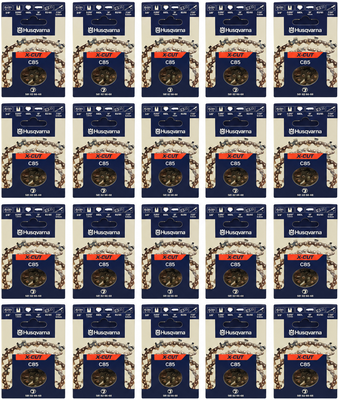 Pack 20 cadenas de motosierra Husqvarna X-CUT C85 68 eslabones · 3/8 · 1,5 mm Pack 20 cadenas de motosierra Husqvarna X-CUT C85 68 eslabones · 3/8 · 1,5 mm