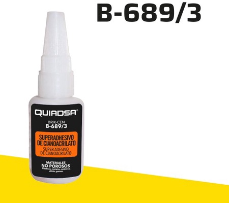 Adhesivo de Cianoacrilato Quiadsa B-689/3 Tarro de 20 g